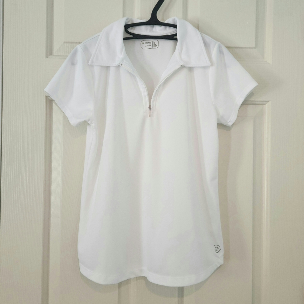 Be Inspired Women's White Short Sleeve Polo